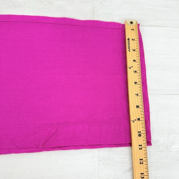 Athleta Retreat Linen Wide Leg Pants Size Large Fuchsia Pink Resortwear Vacation - Picture 14 of 16